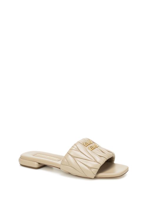 Sandali slider in nappa matelassé MIU MIU | 5XX60588TF010HF0036